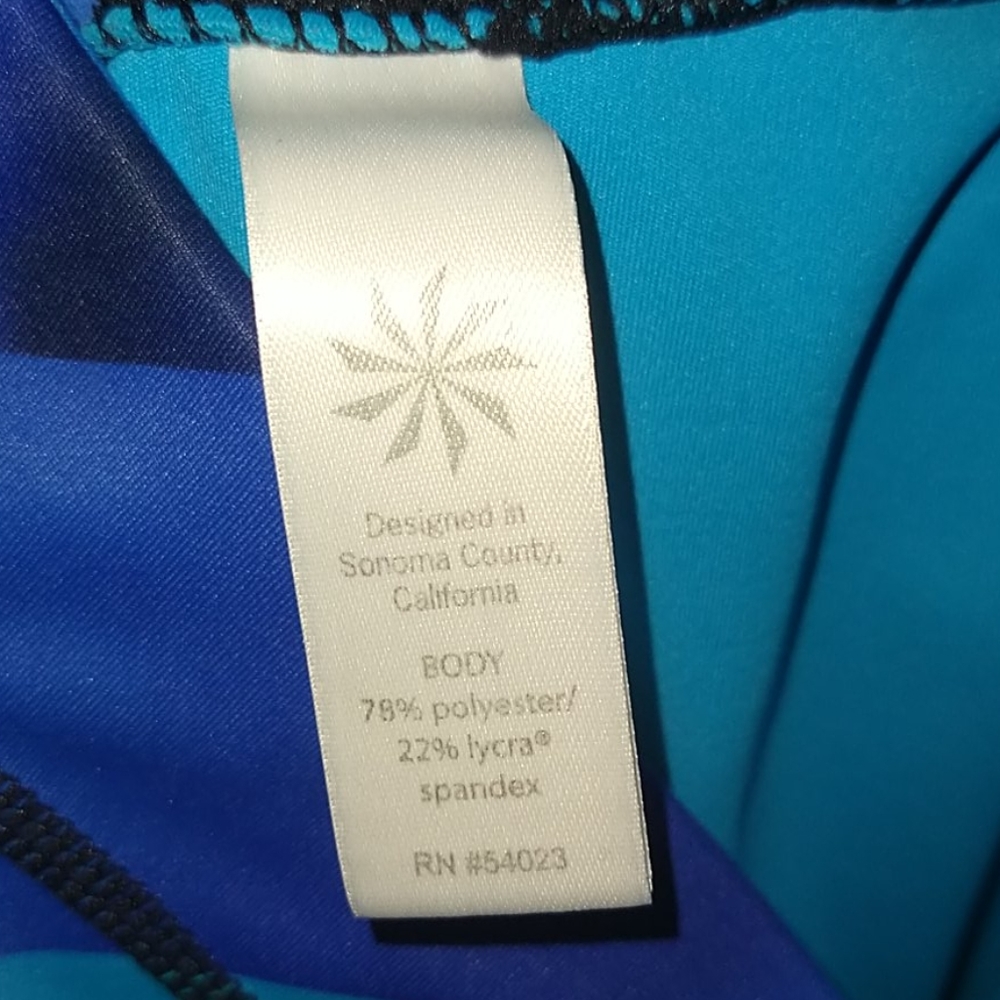 Athleta Work Out Leggings Blue and Black Size S - Picture 9 of 10
